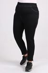 9121 Plus Size Elastic Waist Skinny Leg Jeans - Black