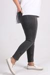9121 Plus Size Elastic Waist Skinny Leg Jeans - Anthracite