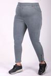 9121 Plus Size Elastic Waist Skinny Leg Jeans - Ice Blue