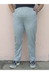 9501 Plus Size Elastic Waist Sweatpants - Gray