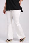 9137-1  Plus Size Elastic Waist Flared Jeans - Light Blue