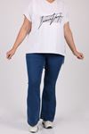 9110 Plus Size Flared Jeans - Anthracıte