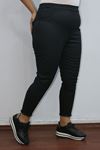 9138 Plus Size Elastic Waist Skinny Leg Jeans - Black