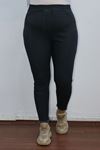 9138 Plus Size Elastic Waist Skinny Leg Jeans - Anthracite