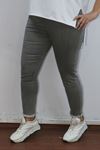 9138 Plus Size Elastic Waist Skinny Leg Jeans - Anthracite