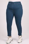 9121 Plus Size Elastic Waist Skinny Leg Jeans - Dark Navy Blue