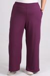 9012 Plus Size Elastic Waist Pants - Lilac
