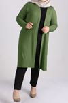 3013 Plus Size Combed Cotton Jacket - Green