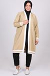 23024 Large Size Perforated Airobin Jacket - Beige