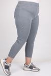 9109 Plus Size Elastic Waist Skinny Leg Jeans - Navy Blue