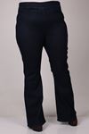 9137 Plus Size Elastic Waist Flared Jeans - Light Blue