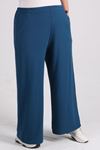 9012 Plus Size Elastic Waist Pants - Petrol