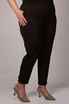 9052 Plus Size Double Leg Pants - Stone