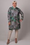 3161 Plus Size Buttoned Trench Coat - Beige