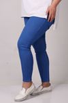 9183-6 Plus Size Narrow Leg Long Length Jeans Trousers - Blue
