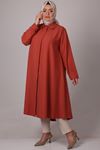 38060 Plus Size Star Airobin Mevlana Shirt with Collar Accessories - Tile