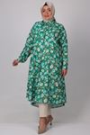 38047 Large Size Patterned Mevlana Jesica Shirt- Magnolia Benetton