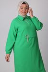 38025 Plus Size Bird Eyed Datey Goffre Tunic - Benetton