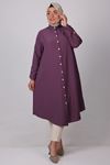 38059 Large Size Judge Collar Star Airobin Mevlana Shirt-Lilac
