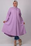38042 Large Size Mevlana Goffre Tunic - Lilac