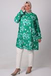 38069 Large Size Ankle Elastic Jesica Tunic-Rose Pattern Benetton