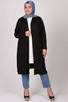 33025 Plus Size Combed Cotton Jacket - Black