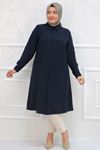 38073 Büyük Beden  Jesica Tunik-Lacivert