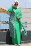 37205 Large Size Crepe Vest Dress Suit- Snake Pattern Benetton