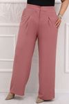 39020 Large Size Airobin Elastic Waist Trousers - Powder