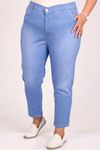 9125-3 Large Size Friend Grinding Jeans-Ice Blue