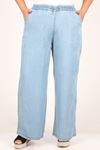 29000-2 Large Size Wide Leg Jeans - Ice Blue