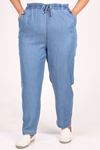 29001-2 Large Size Slim Leg Jeans-Blue