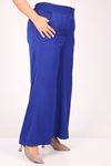 39037 Plus Size Aspen Elastic Waist Trousers - Sax