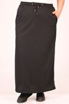 35004 Large Size Two Thread Piece Skirt-Sax