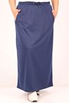 35004 Large Size Two Thread Piece Skirt-Sax