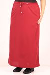 35004 Large Size Two Thread Piece Skirt-Sax