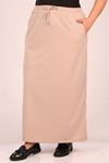 35004 Large Size Two Thread Piece Skirt-Sax