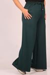 39502 Large Size Crystal Two Thread Trousers with Elastic Back - Mink