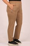 39504 Plus Size Crystal Two Thread Sweatpants-Mink