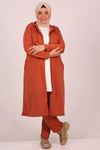 1986 Plus Size Two Thread Hooded Tracksuit Set-Red