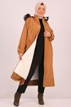 33069 Large Size Fur Lined Bondit Cap-Tan