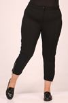 39042 Large Size Zippered Scuba Trousers - Black