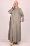 46003 Large Size Medina Silk Mevlana Abaya-Nefti