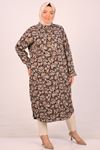 48029 Large Size Half Layer Magnetic Collar Belmando Tunic-Mixed Pattern Khaki