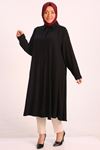 38040 Plus Size Belmando Mevlana Shirt-Black