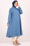 38040 Large Size Belmando Mevlana Shirt-Blue
