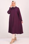 38040 Large Size Belmando Mevlana Shirt-Purple