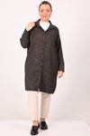 48026 Plus Size Low Sleeve Woven Fabric Shirt-Black White