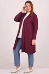 43008 Plus Size Combed Cotton Jacket-Plum