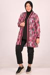 33042 Large Size Patterned Jesica Jacket-Marbled Rose